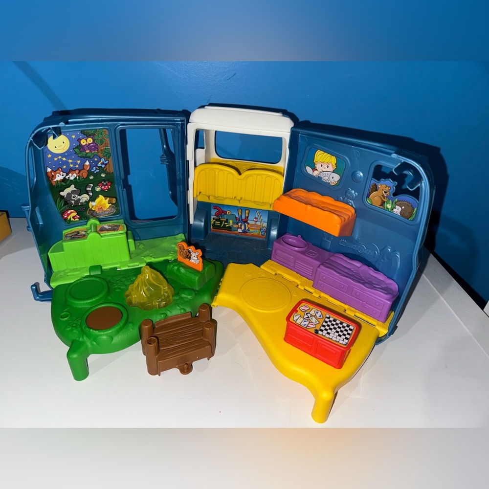 little people camper van Playset foldable fisher price